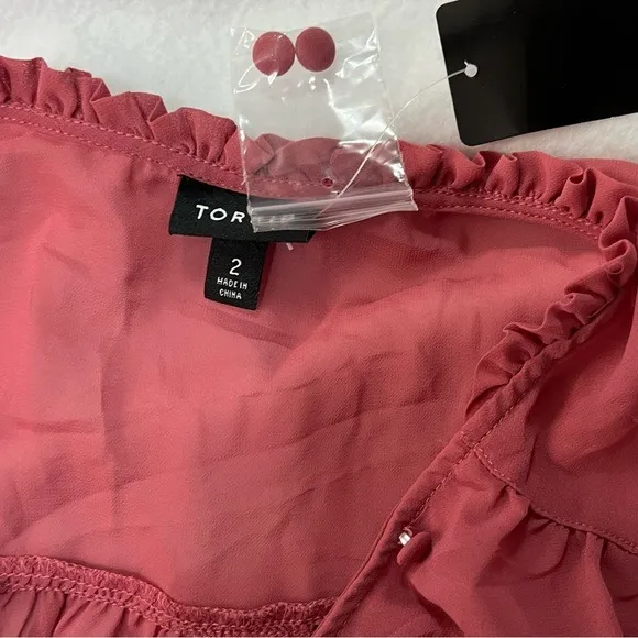 Torrid eyelet long sleeves smocked blouse - Image 3