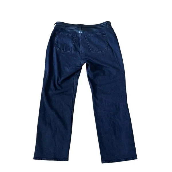 Abercrombie & Fitch Black Faux Leather Waist Jeans: ‘90s Relaxed Jean High Rise - Image 5