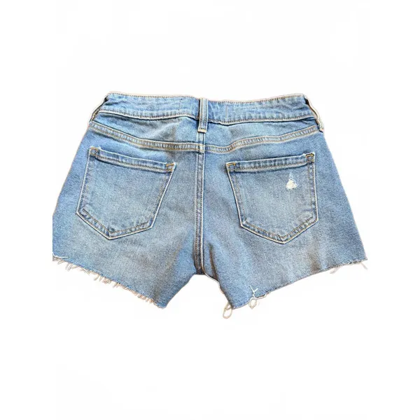 Hollister Women's Distressed Denim Shorts Size 23 - Image 2
