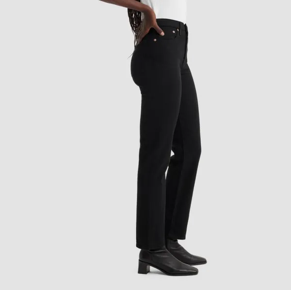 Black Levi’s Wedgie Straight Jeans - Image 2