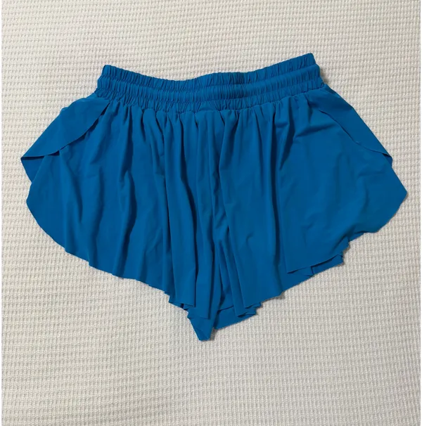 Blue Flowy Athletic Shorts Size M - Image 2