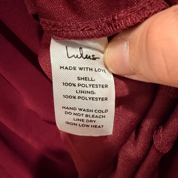 Lulus Burgundy Flutter Sleeve Wrap Maxi Dress Burgundy Size Medium - Image 2
