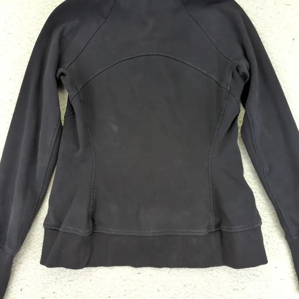 Athleta Triumph Hoodie Black Full Zip Sweatshirt Jacket Thumbholes‎ Size Small - Image 10