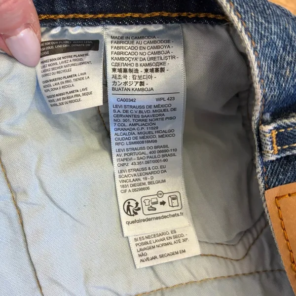 Levi's 501 Original Denim Shorts Womens 28 Distressed 2.5"‎ Festival Dark Wash - Image 7