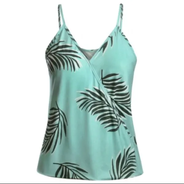 Tropical Palm Tank Top Green Size 16 - Image 4