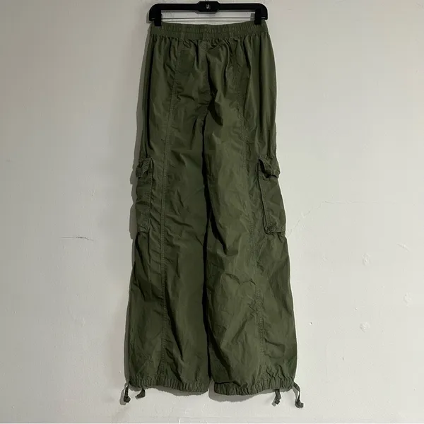 Aerie High Waisted Go For It Baggy Cargo Pants Olive Green Size XS Grunge - Image 5