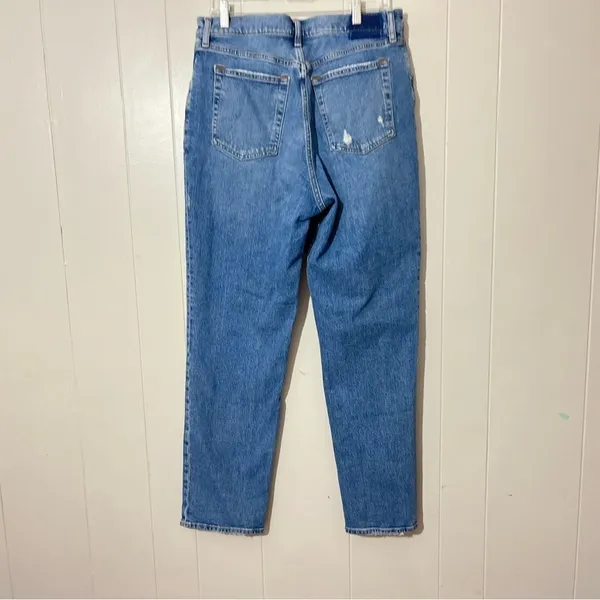 Abercrombie & Fitch The ’90s Criss Cross Ultra High Rise Slim Straight Jeans 32 - Image 5