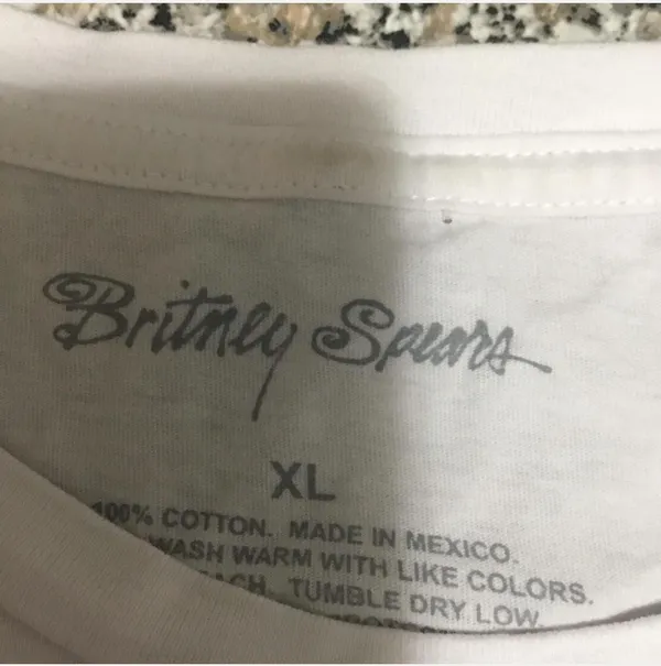 Britney Spears Graphic T Shirt White Size L - Image 2