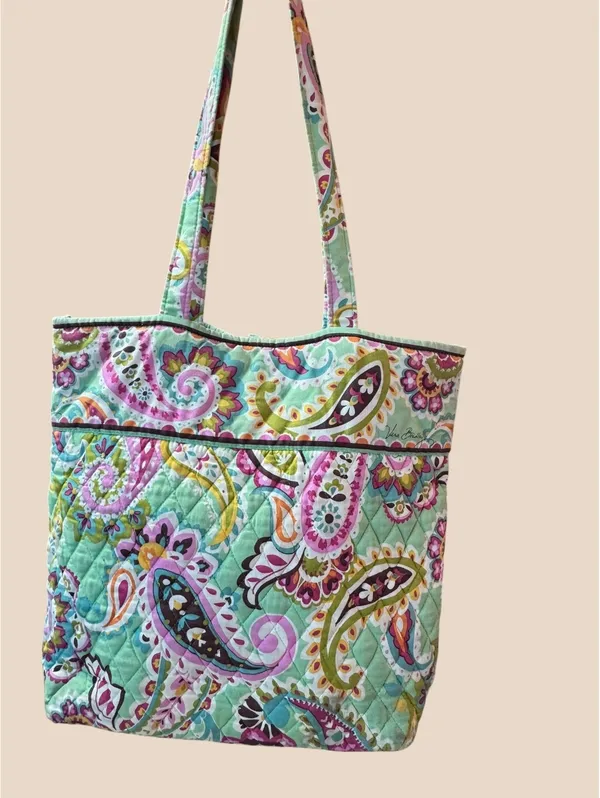 Vera Bradley Tutti Frutti Retired Paisley Quilted Tote - Image 3
