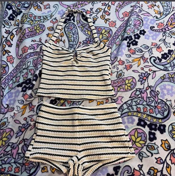 SheIn black tan two piece outfit - Image 3