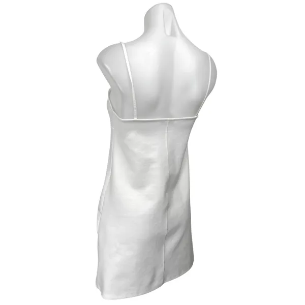 Zara White Sleeveless Square Neck Cami Camisole Slip Tank Mini Dress Size S - Image 4