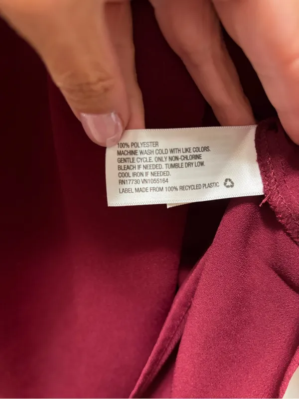 a new day Burgundy Tie-Waist V-Neck Midi Dress - Image 3