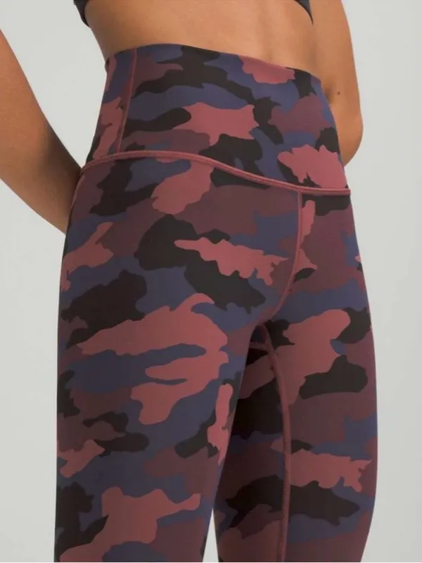 EUC Lululemon Wunder Under High-Rise Camo Smoky Night Sea Size 4 - Image 3