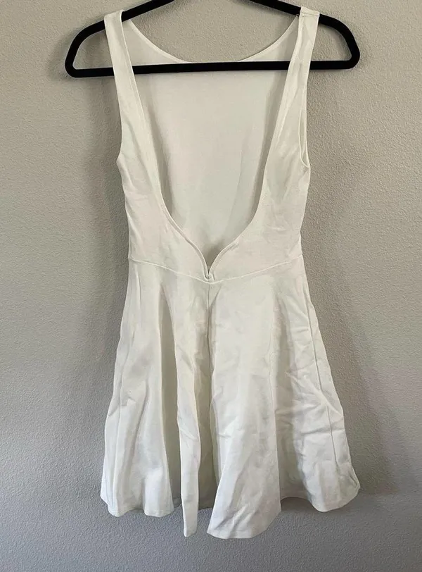 new lulus white tank skater low back dress size small - Image 2