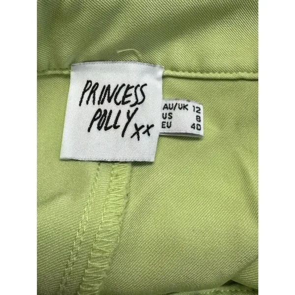 Princess Polly Green Midway Laced Flare Pants Women’s 8 - Image 3