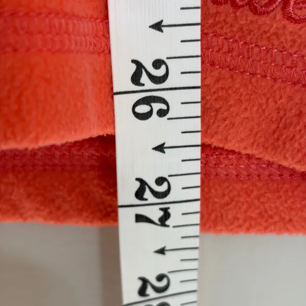 Cabelas Womens Fleece Pullover Quarter Zip Coral Orange L77SH262 Size M - Image 8