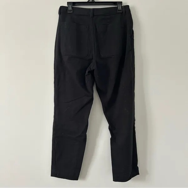 Quince Luna Stretch High Rise Slim Straight Organic Cotton Jeans Black 28in 8 - Image 3
