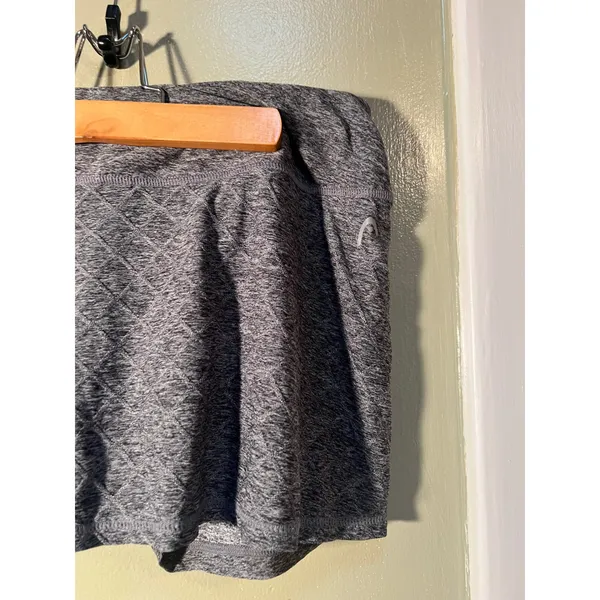 Head Women's Size Medium Athletic Skort Skirt Shorts Dark Heather Gray Textured - Image 3