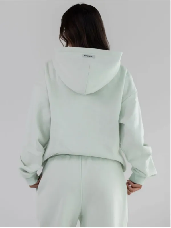COMFRT Pastel Mega Hoodie and Pants Sweat Set in Mint Green - Image 2