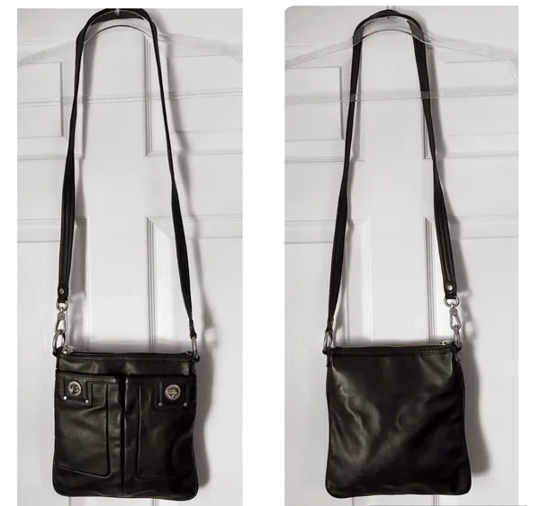 Marc Jacobs Black Leather Crossbody Bag - Image 9