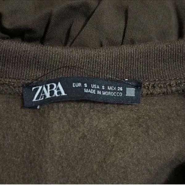 Zara Maroon Brown Color Mini Ruffle Dress (Size Small) - Image 6
