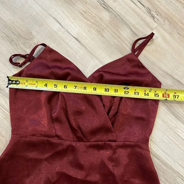 Lulus Extra Extravagance Burgundy Sleeveless Maxi Dress size: Small - Image 11