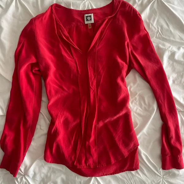 Anne Klein Vibrant Red Blouse - Image 2