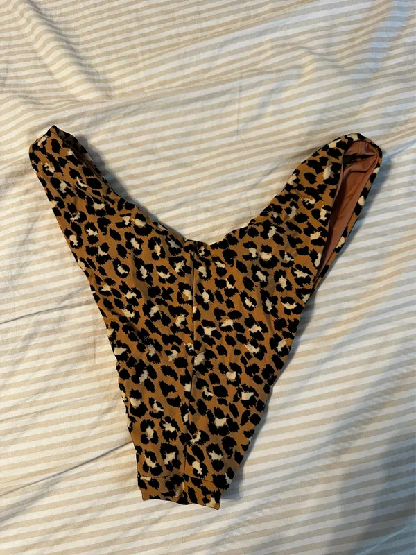 aerie cheetah print swimsuit bottom - Image 3