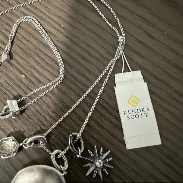 NWT Kendra Scott Sagittarius Charm Rhodium Charm Necklace - Image 7