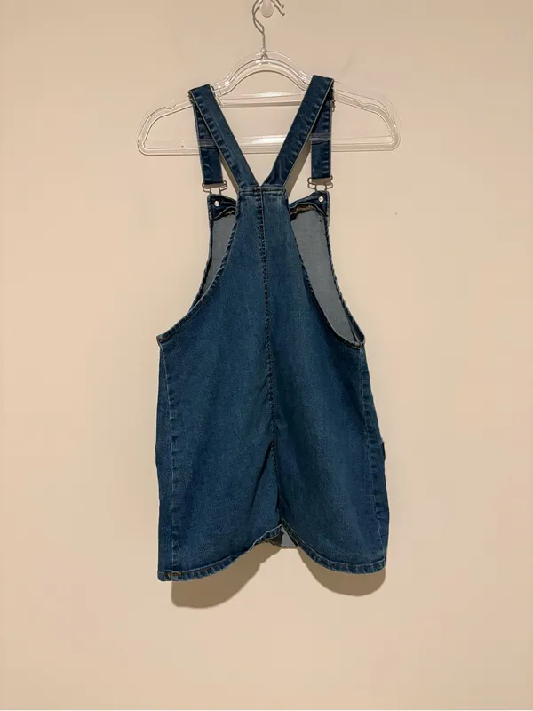 No boundaries overall denim dress‎ pockets juniors size medium - Image 2