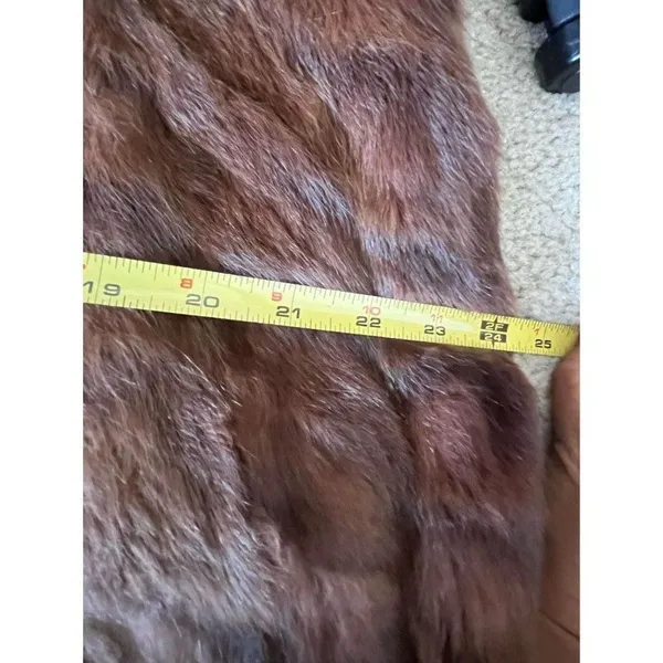 Vtg 50s 60s Rabbit Fur Cape L Old Hollywood Quiet Luxury Mob Wife Elegant Regal - Image 9