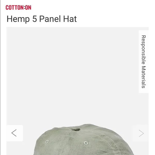 New Cotton On sage hat adjustable dad hat baseball in hemp - Image 4