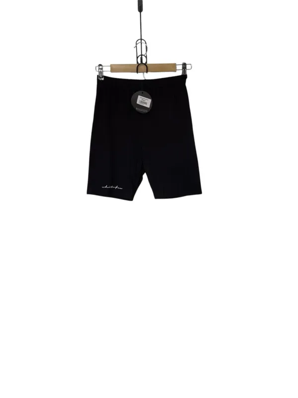 White Fox Black Medium Signature Biker Shorts Athlesiure Yoga Activewear Casual‎ - Image 2