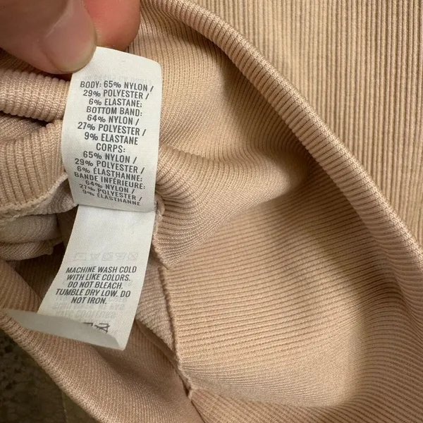 Aerie OFFLINE Ivory Pink Sidewalk Seamless Ribbed Cropped Long Sleeve‎ Top XL - Image 6