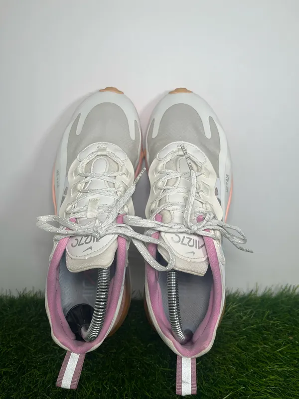 Nike Air Max 270 React White Pink Women’s Size 8 Running Sneakers CZ8131-100 - Image 5