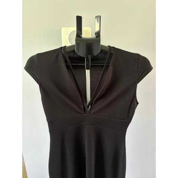 River Island Women's‎ Black Short Sleeve V-Neck Dress Size 10UK 6US - Image 2