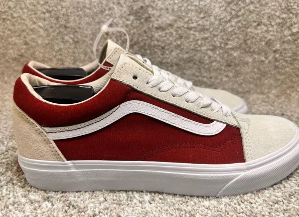 VANS Old Skool Canvas/Suede Fired Brick skater Classic Mens 8.5 Womens 10 NEW - Image 2