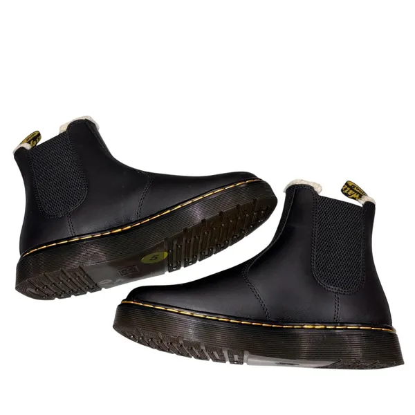 NEW Without Box Dr. Martens Black Dorrian FL Leonore Faux Fur Cuff Combat Boots 6 37 - Image 9