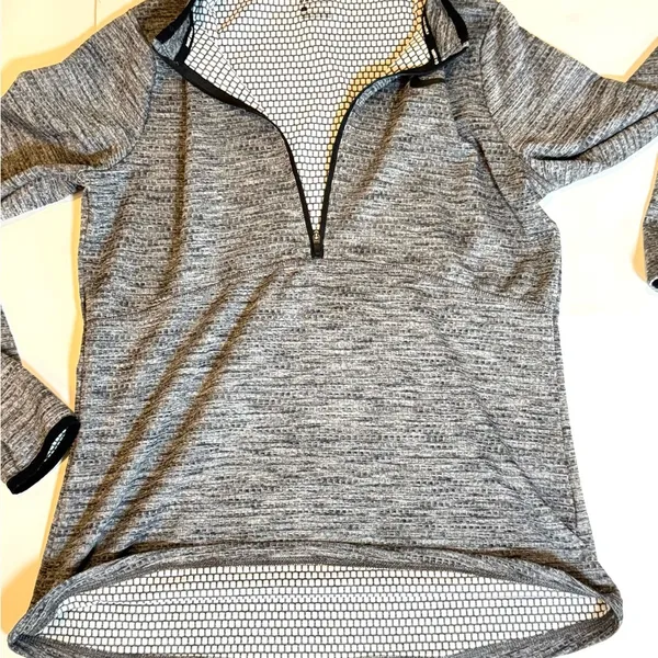 Nike Golf Dri-FIT Thermal Grid Quarter Zip Pullover Athleisure Large Gray - Image 6