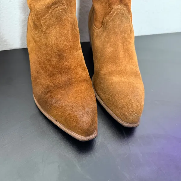 Benheart Italy Suede Leather Western Cowboy BOHO Ankle Boots 39 US 8.5 Vibram - Image 9