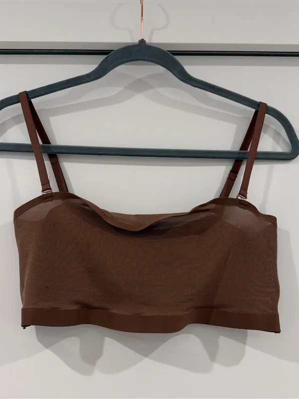 Skims Seamless Brown Bralette Top - Comfortable Everyday Support - Image 2