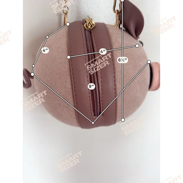 Pink Mauve PU Suede Pig Shoulder Wrist Hand Bag Cosmetic Handbag Purse - Image 7