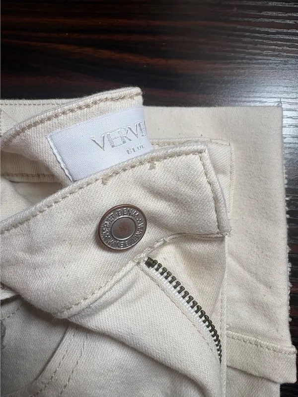 Cream Vervet Jeans - Image 6