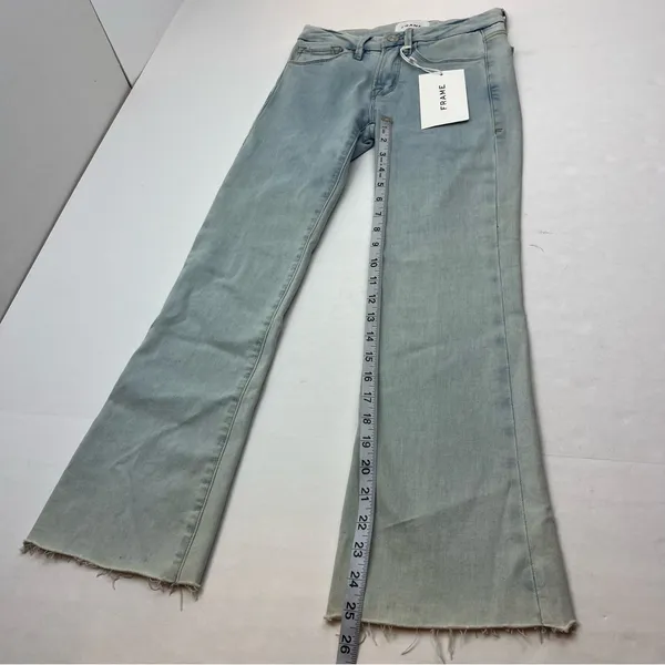 Frame Le‎ Crop Mini Boot Cut Denim Jeans Womens Size 23 Mid-Rise Blue NEW - Image 11