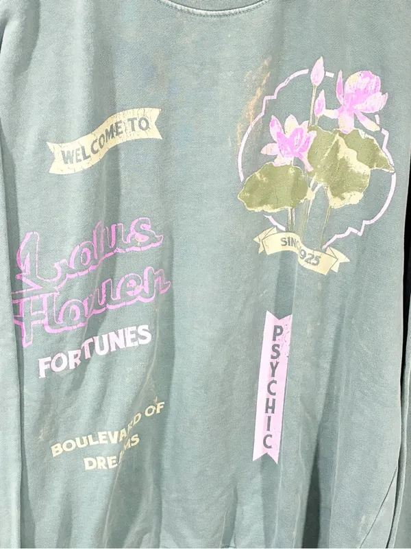 Urban Outfitters Green Plant Psychic Pullover Crewneck Sweatshirt Small Medium - Image 2