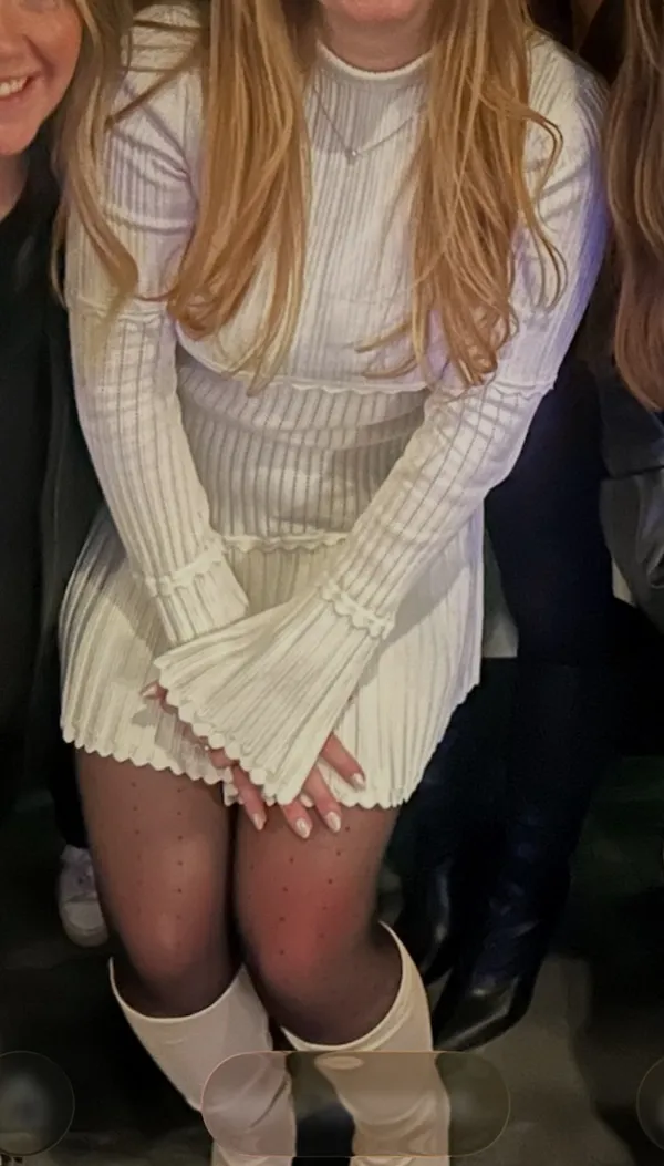 Meshki Mini Dress White - Image 2