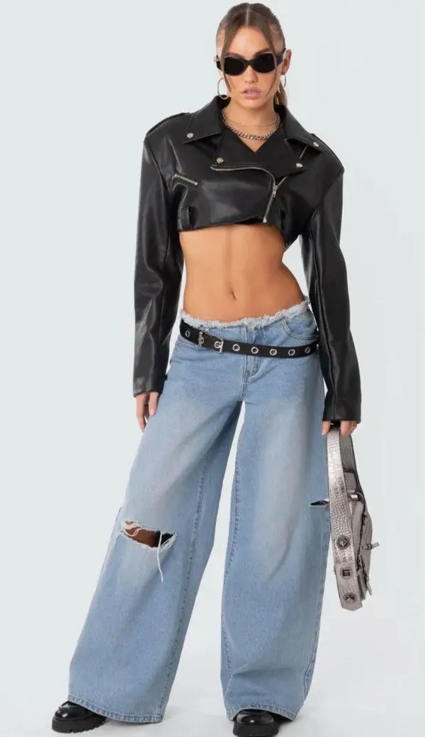 Edikted Leather Jacket - Image 3