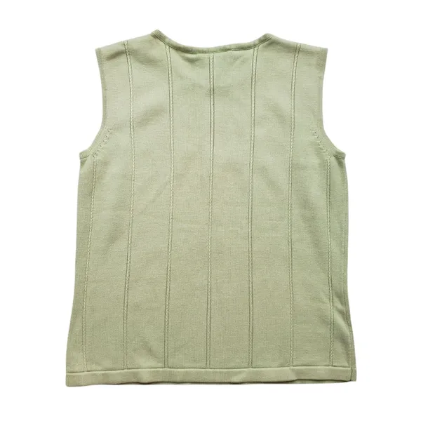 Vintage Talbots Tank Top Womens XS Green Ribbed Cable Knit - Image 6