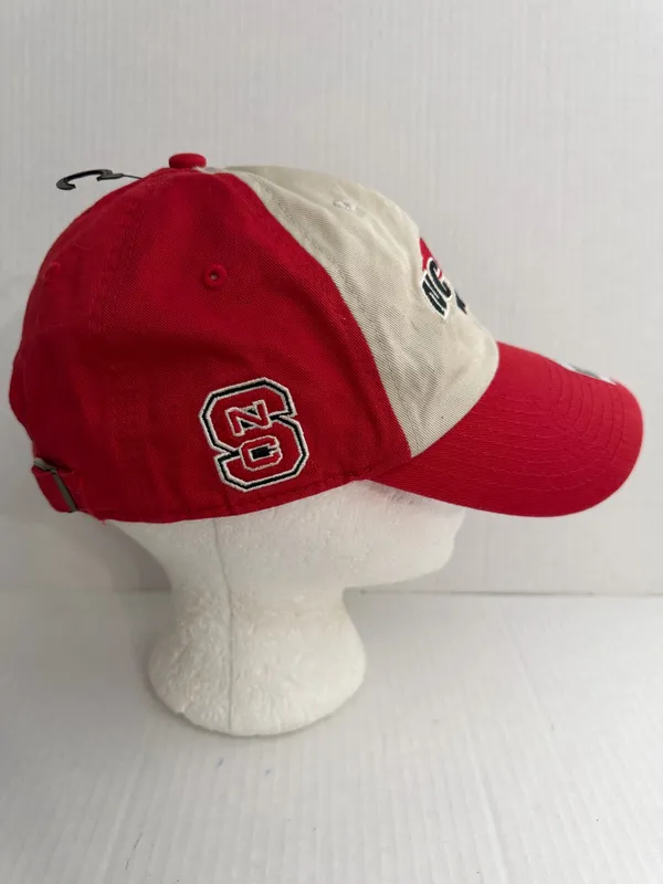 Fan Favorite NC State Wolfpack Two-Tone Red and Cream Baseball Cap - Image 3