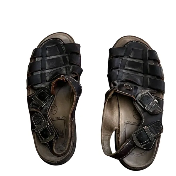 Vintage Dr. Martens Unisex Brown Leather Fisherman Sandals Size 8 - Image 4